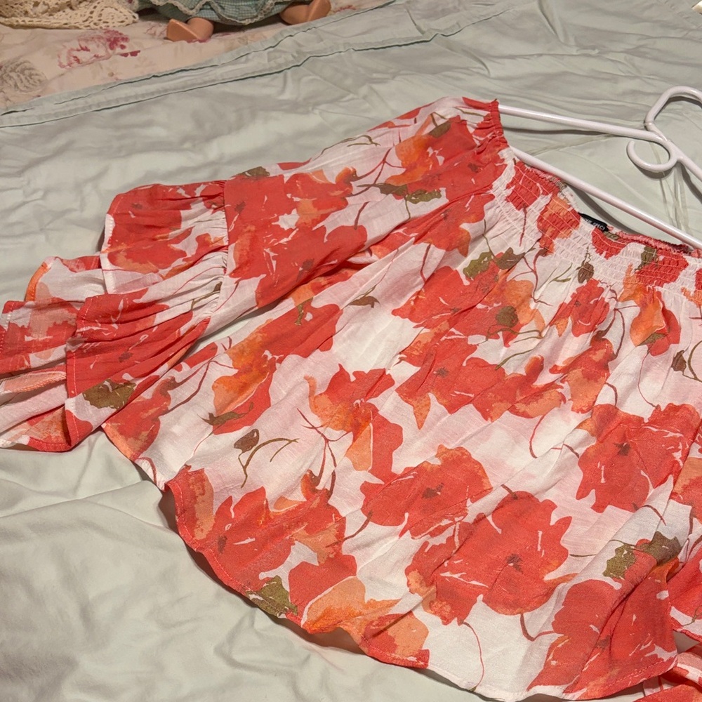 Floral Red Women's Skirt